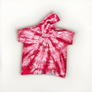 Paper Planes Hoodie Mens XL Red Tie Dye Short Sleeve Roc Nation Streetwear